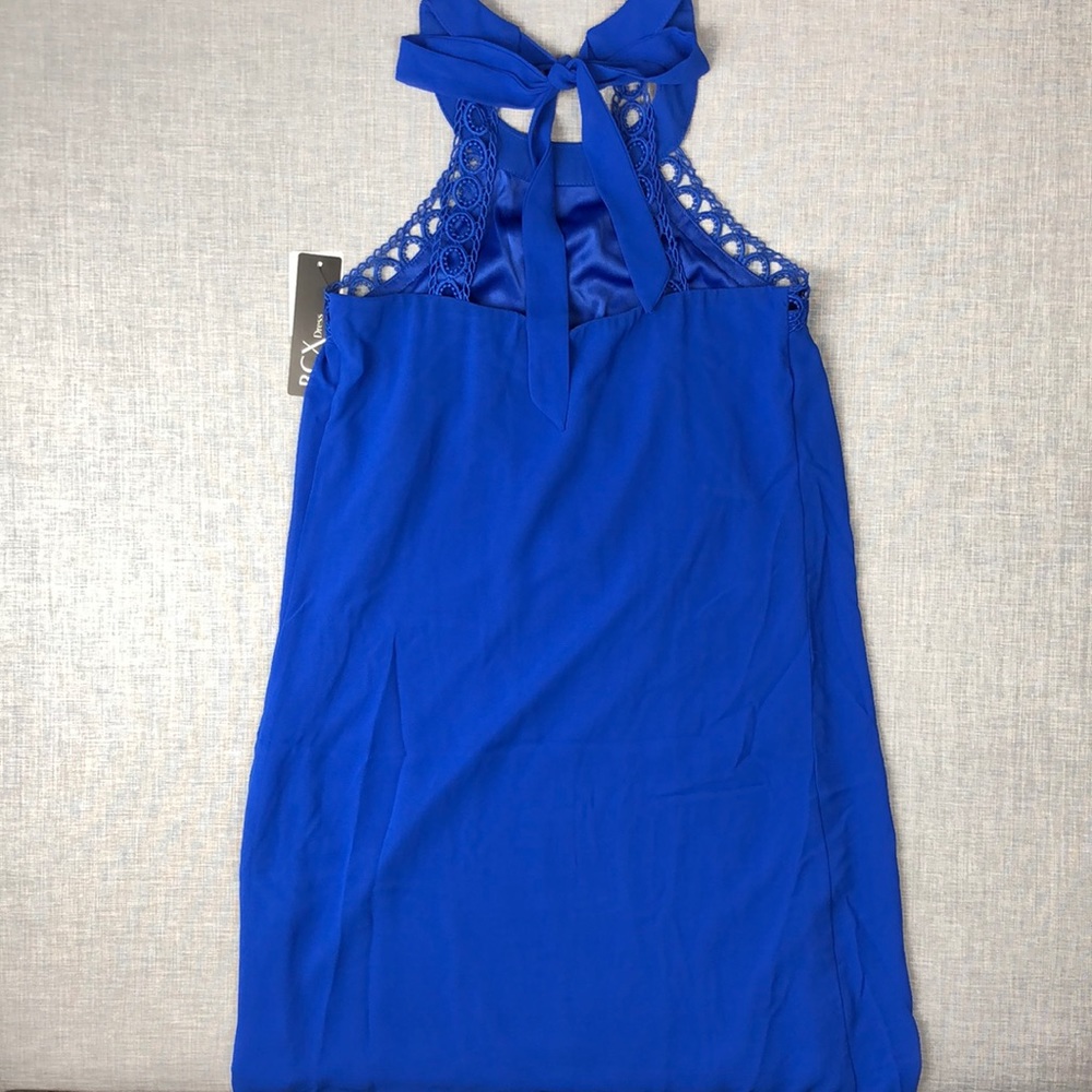 BCX Cobalt Crochet Dress Prom Homecoming Junior Size XS - Picture 6 of 6